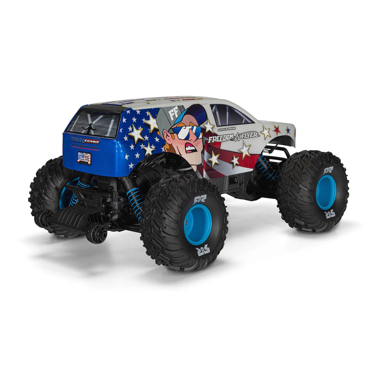 ARRMA Freedom Flyer 223S (1/10 RTR Brushless Monster Truck) Ansicht Auto von hinten