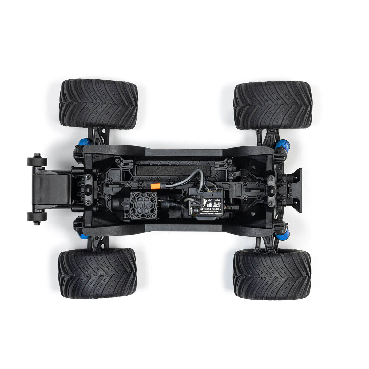 ARRMA Freedom Flyer GROM 4X4 (1/16 RTR Brushed Monster Truck) Ansicht Chassis und Elektronik