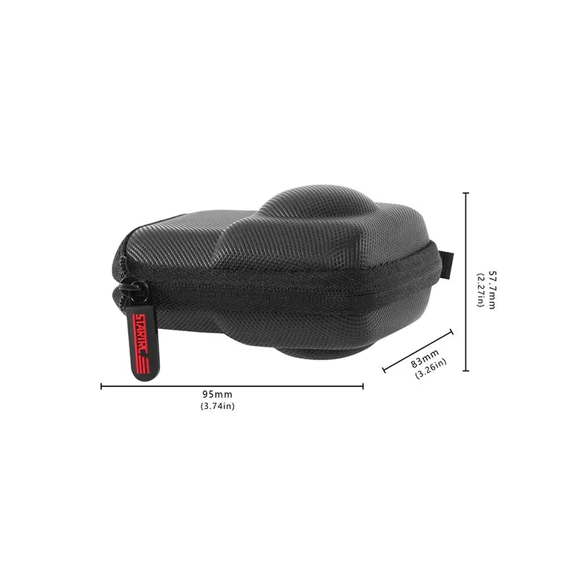 STARTRC DJI Osmo 360 Kompakt-Hülle – Schutztasche Außenansicht mit Maßen