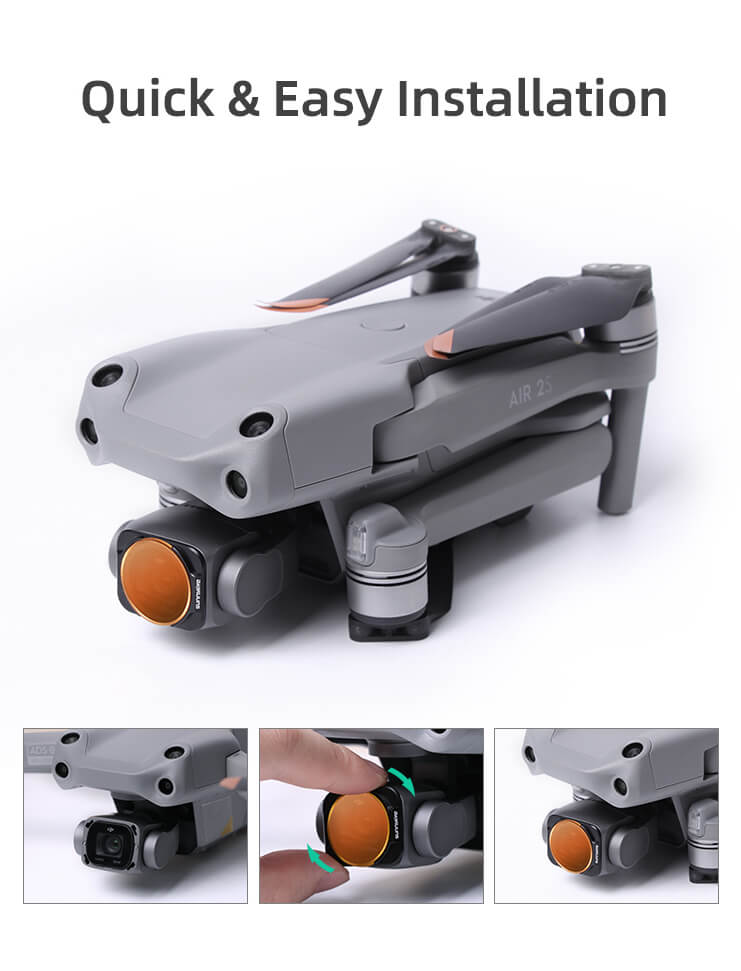 SunnyLIFE DJI Air 2S ND Filter Set ND4 ND8 ND16 ND32 inkl. Case