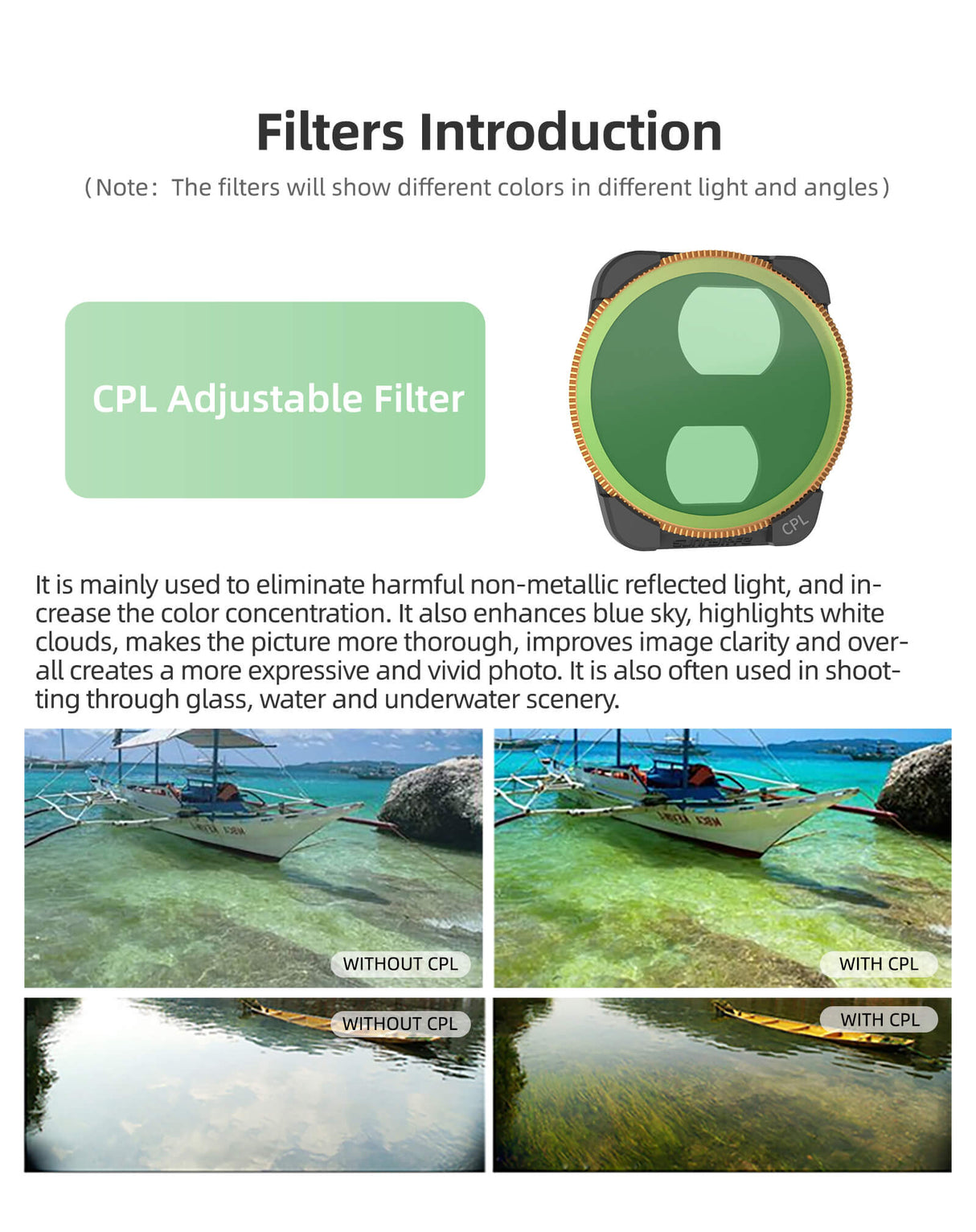 SunnyLIFE DJI Air 3 CPL Polfilter