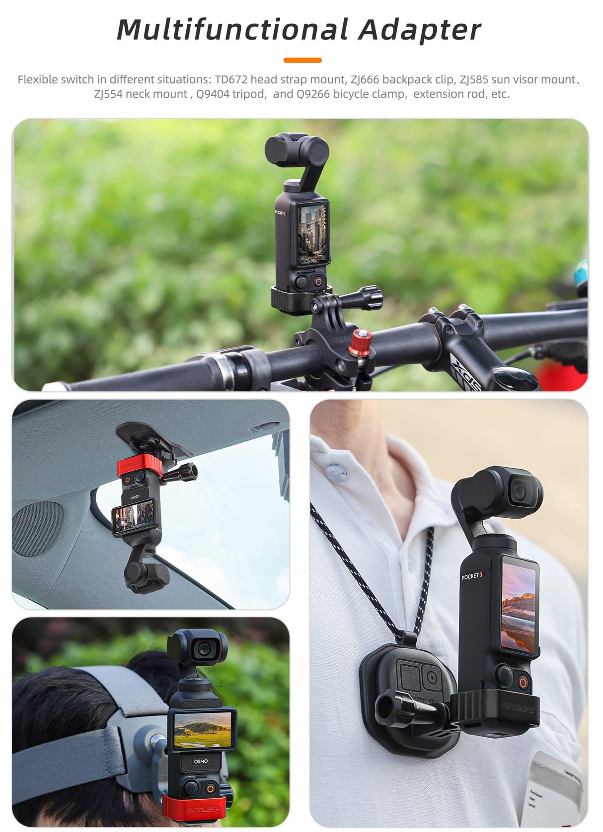 SunnyLIFE DJI Osmo Pocket 3 Universal Zubehörhalterung