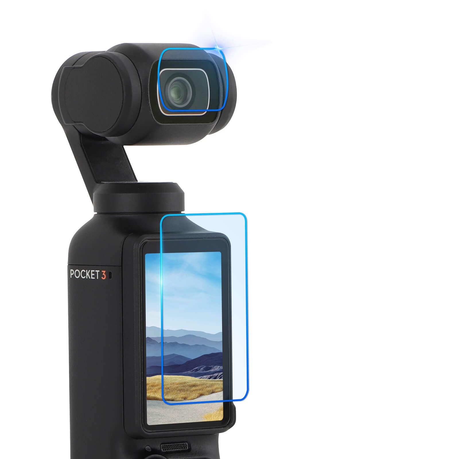 SunnyLIFE DJI Osmo Pocket 3 Displayschutzfolie & Linsenschutzfolie