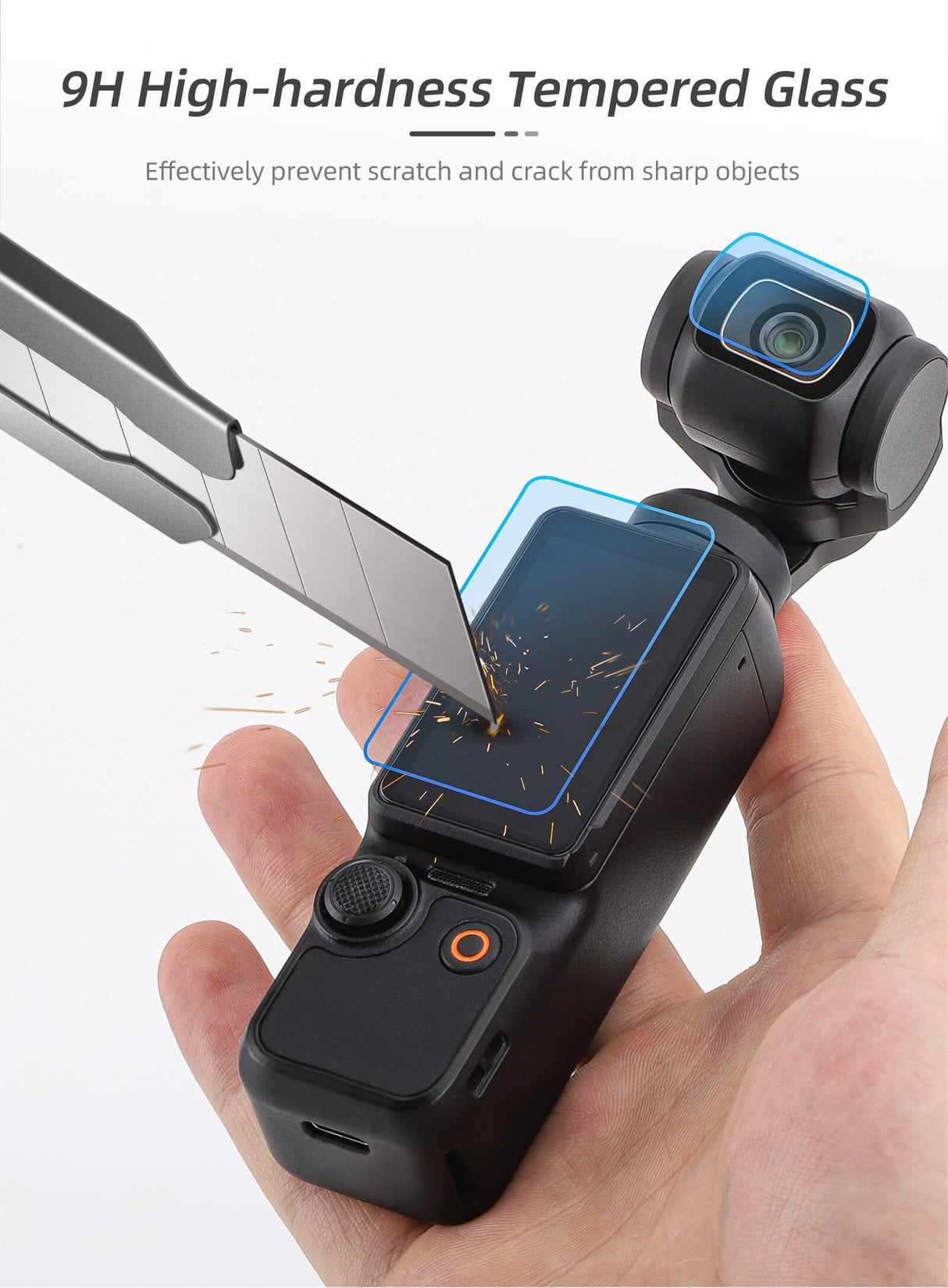 SunnyLIFE DJI Osmo Pocket 3 Displayschutzfolie & Linsenschutzfolie