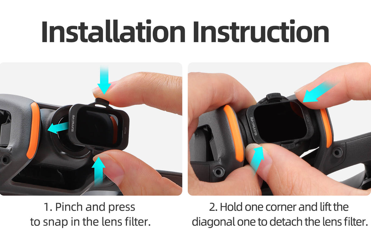 SunnyLIFE DJI Avata 2 ND Filter Set ND8 ND16 ND32 ND64