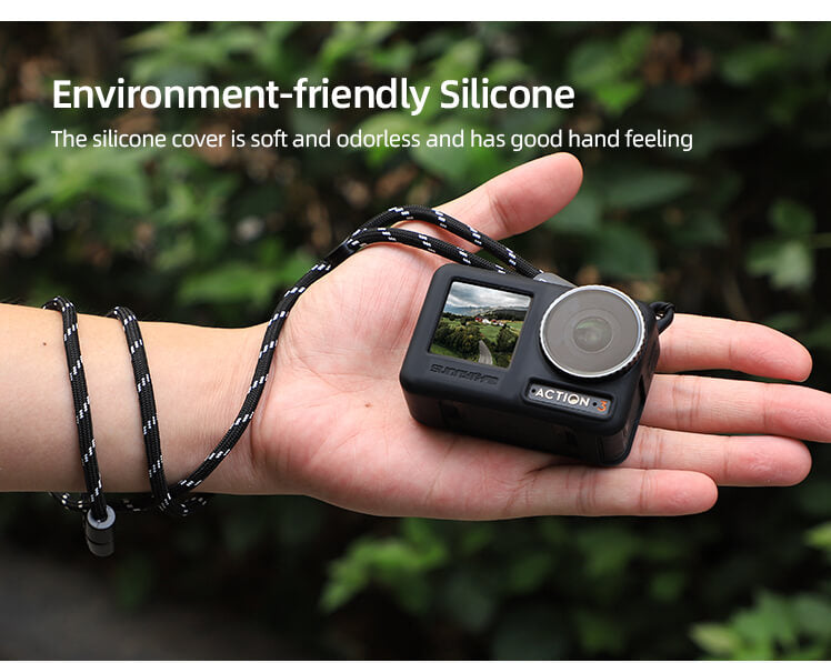 SunnyLIFE DJI Osmo Action 4 & 3 Silikon Schutzhülle inkl. Tragegurt