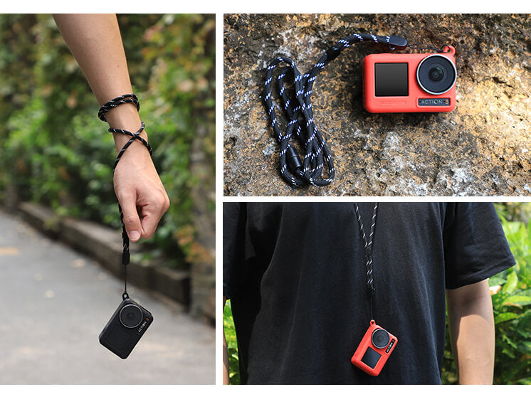 SunnyLIFE DJI Osmo Action 4 & 3 Silikon Schutzhülle inkl. Tragegurt