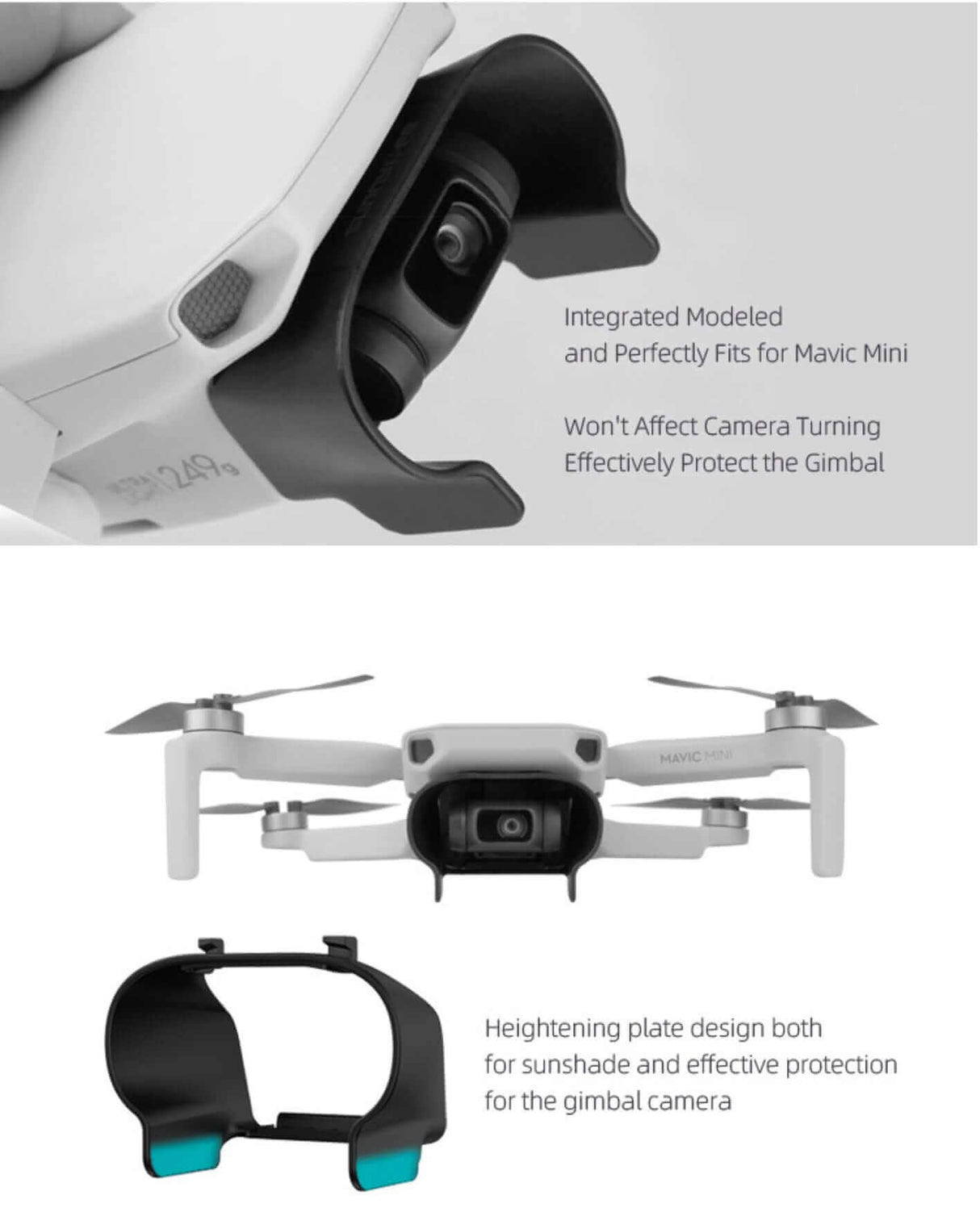 SunnyLIFE DJI Mini 2 (SE) Mini SE Mavic Mini Kamera Streulichtblende