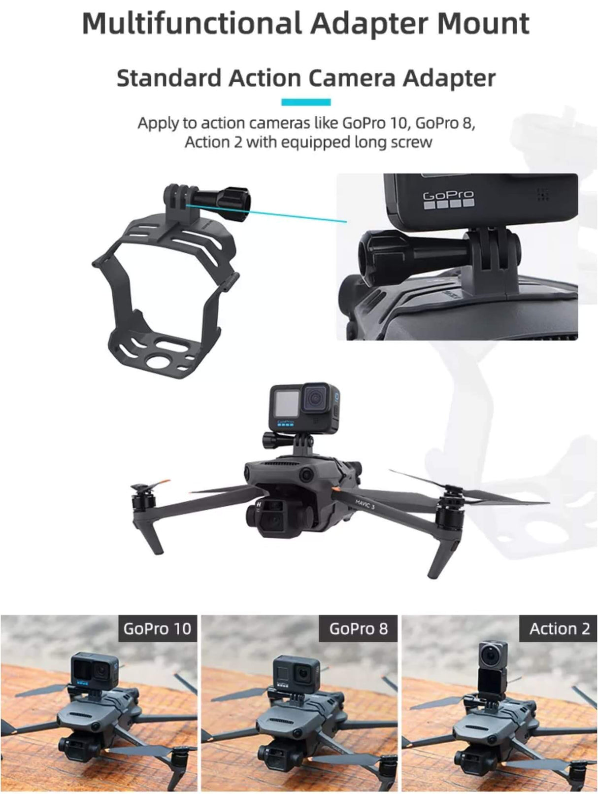 SunnyLIFE DJI Mavic 3 Action Kamera Halterung