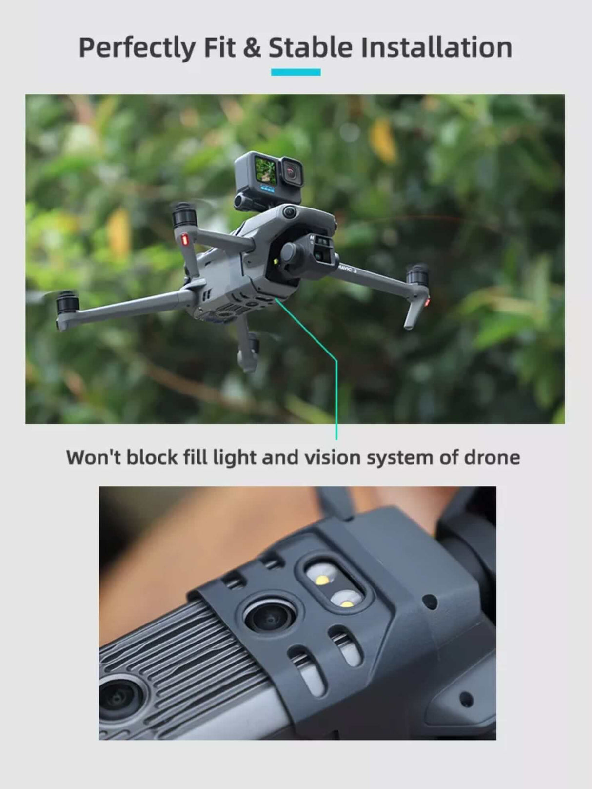 SunnyLIFE DJI Mavic 3 Action Kamera Halterung
