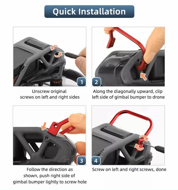 SunnyLIFE DJI Avata Aluminium Gimbal Crash Schutz