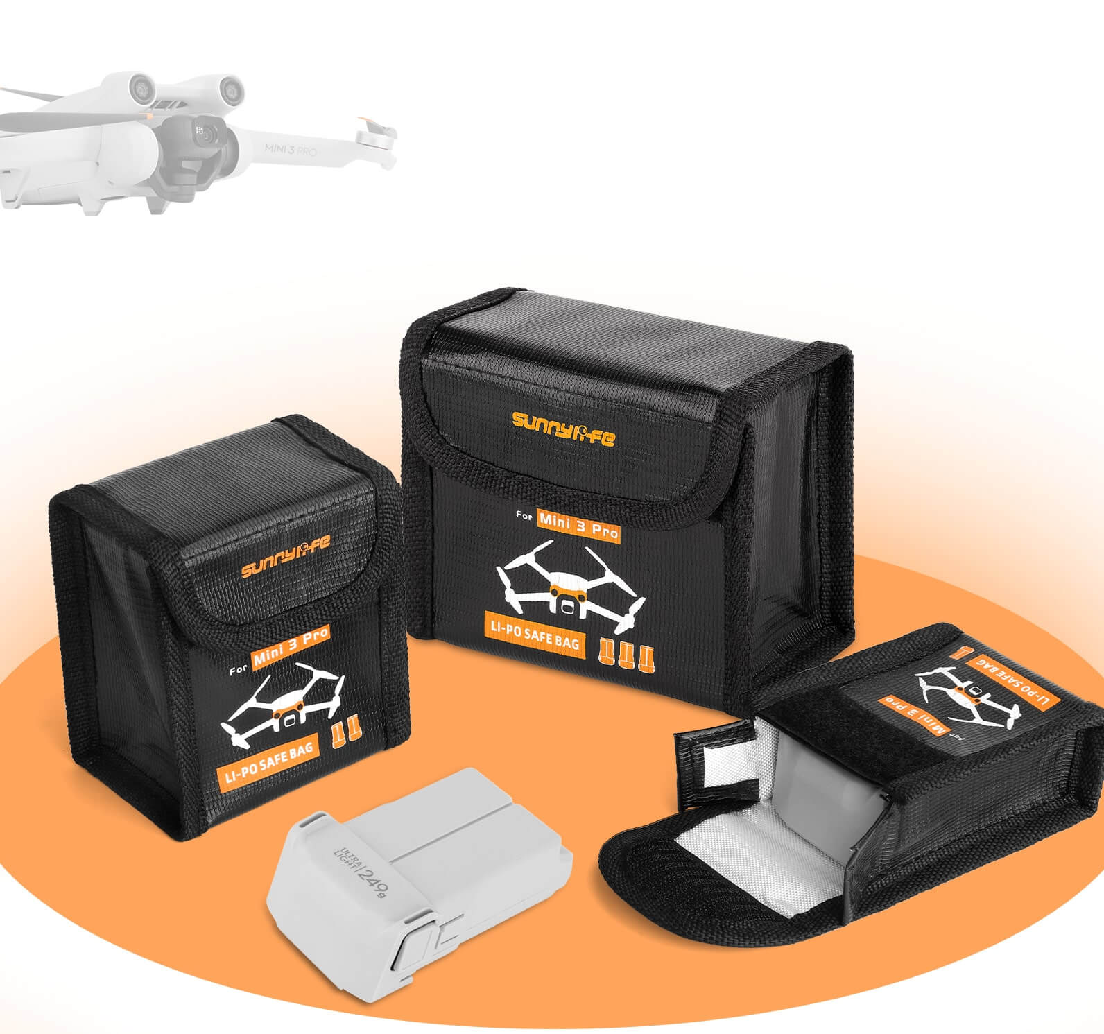 Sacoche batterie - DJI Mini 3, DJI Mini 3 Pro - Drohnenspital™