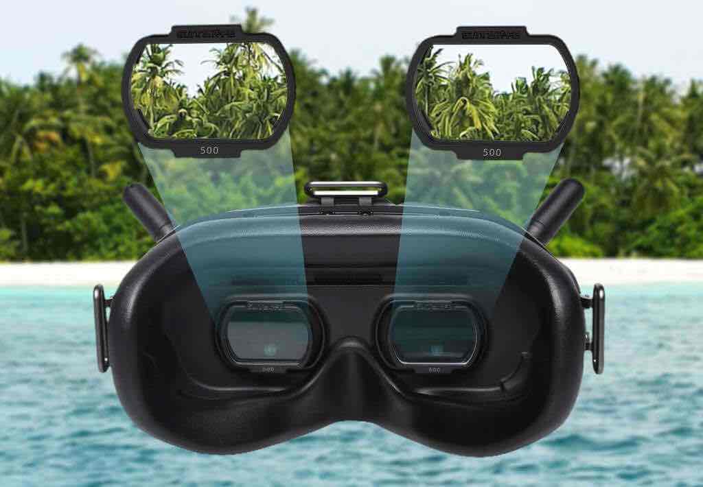 SunnyLIFE DJI FPV Goggles V1 V2 & Avata Smart Combo Korrekturlinsen -1.0D bis -5.0D (Kurzsichtigkeit)