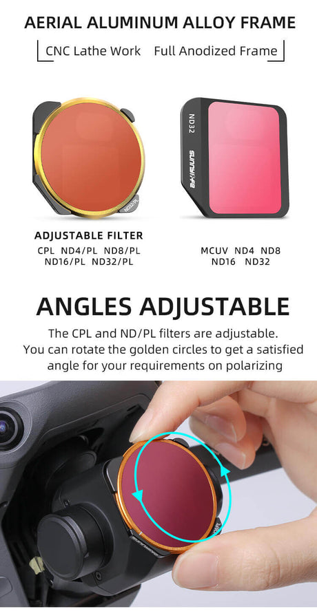 SunnyLIFE DJI Mavic 3 ND Filter Set ND4/PL ND8/PL ND16/PL ND32/PL
