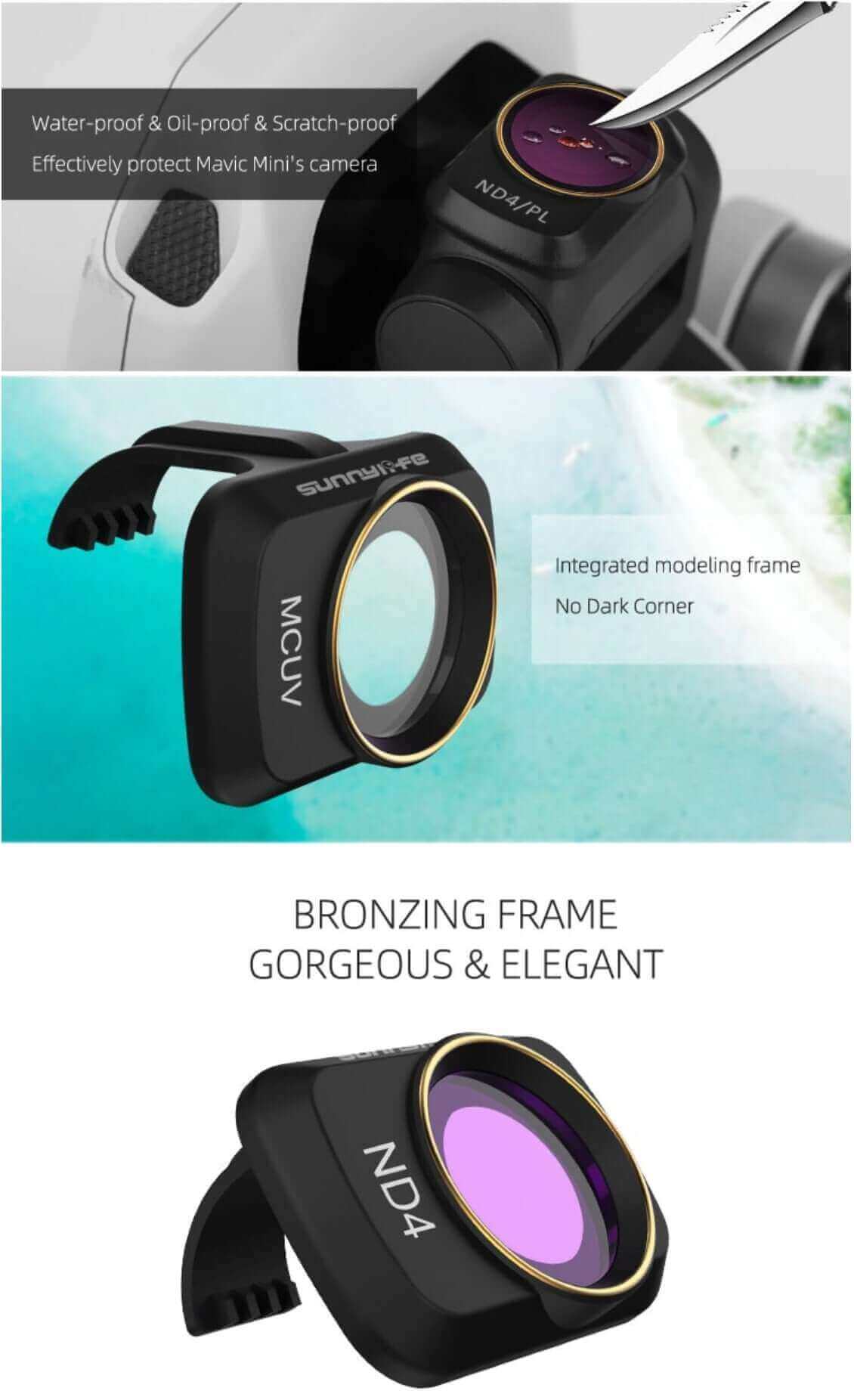 SunnyLIFE DJI Mini 4K Mini 2 (SE) Mini SE ND Filter ND4 ND8 ND16 ND32