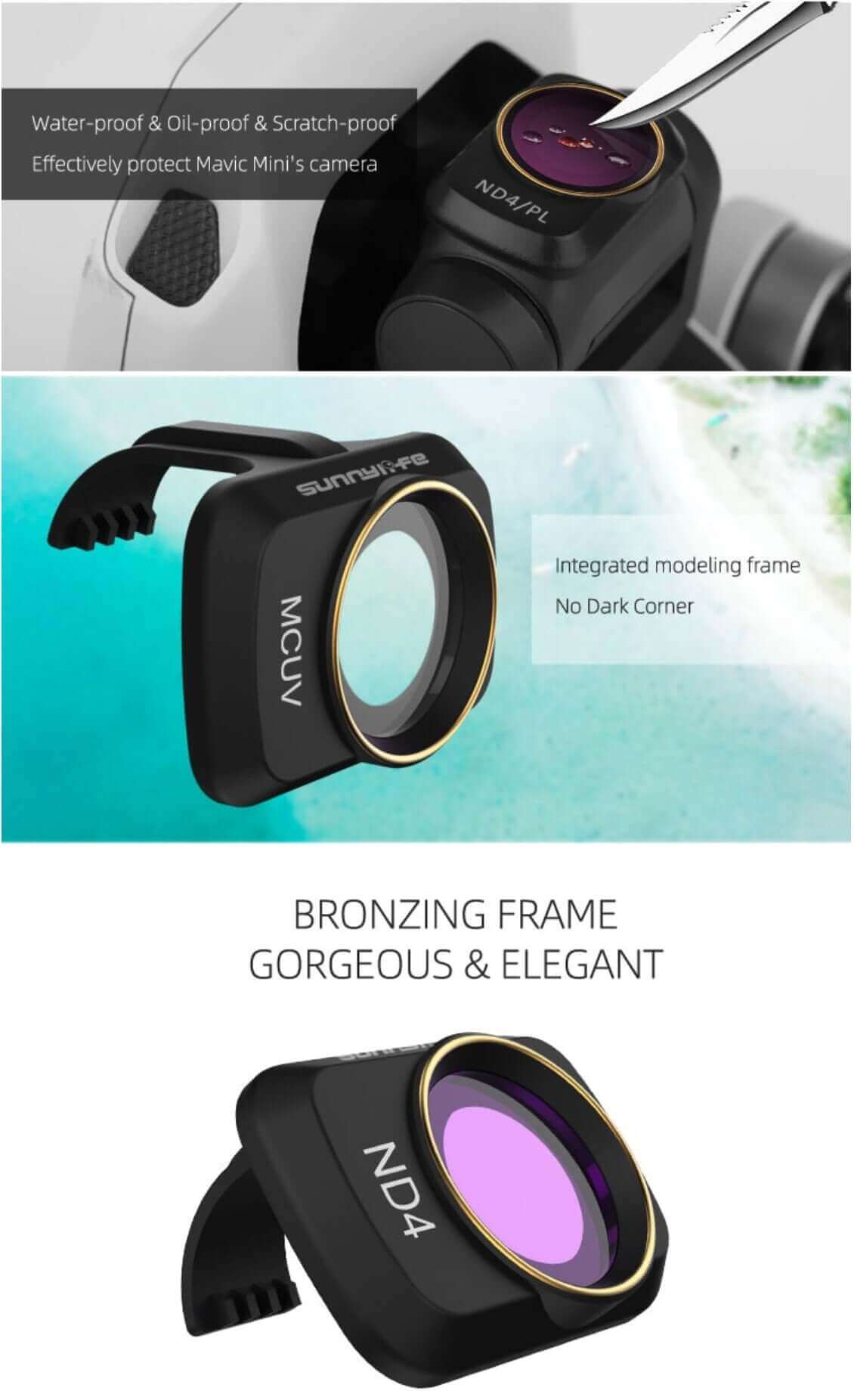 SunnyLIFE DJI Mavic Mini Mini 2 (SE) Mini SE Filter Set UV CPL ND4-ND32