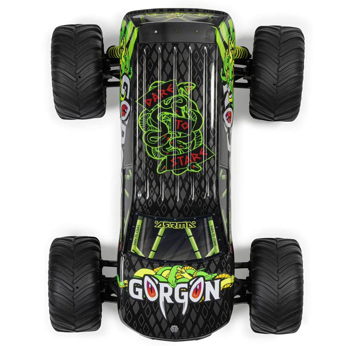 ARRMA 1/10 GORGON 2WD RTR Brushed Monster Truck inkl. Akku & Ladegerät Gelb