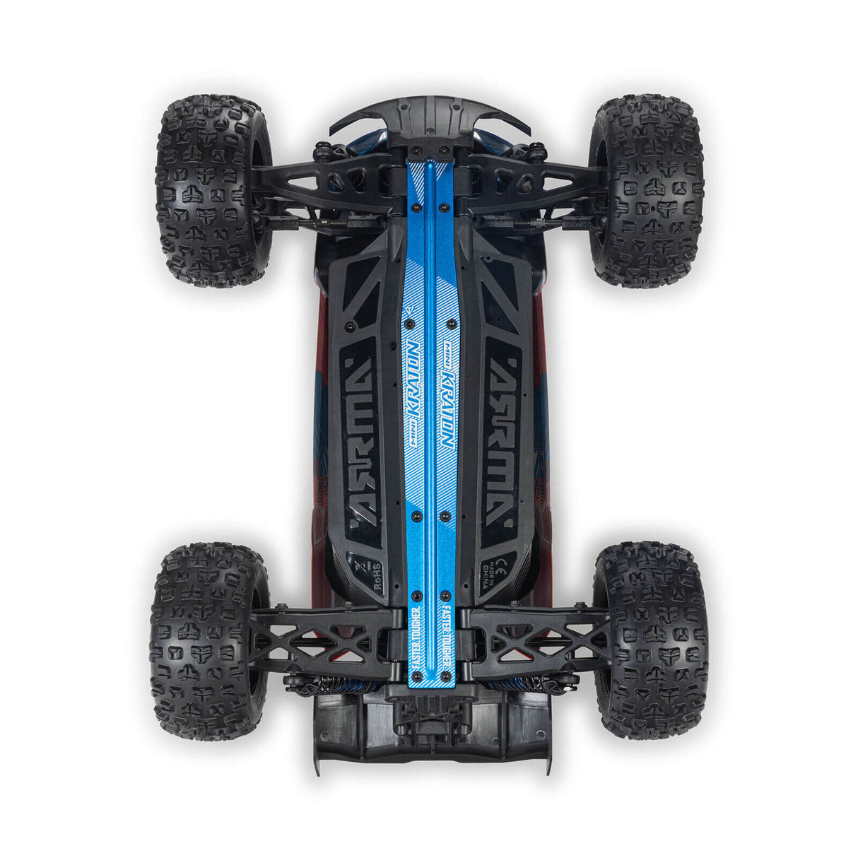 ARRMA 1/16 MINI KRATON 3S DSC 4X4 RTR Brushless Speed Truck inkl. Akku & Ladegerät Rot/Blau