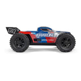 ARRMA 1/16 MINI KRATON 3S DSC 4X4 RTR Brushless Speed Truck inkl. Akku & Ladegerät Rot/Blau