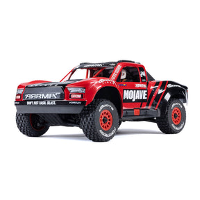 ARRMA Mojave Grom MEGA 380 Brushed 4X4 Desert Truck RTR rot schwarz – 1:16 RC Offroad Truck Frontansicht