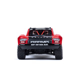 ARRMA Mojave Grom 1:16 RC Desert Truck Frontalaufnahme mit sichtbarem Frontstoßfänger, Grill und Fahrerhelm‑Details