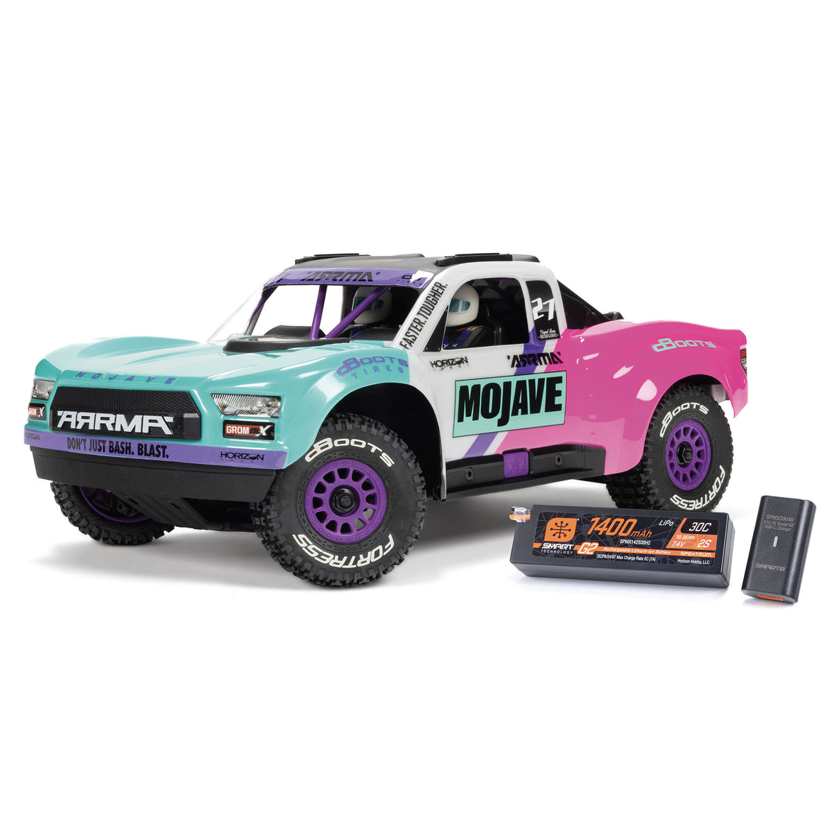 ARRMA 1/16 MOJAVE GROM 223S DSC 4X4 RTR Brushless Desert Truck inkl. Akku & Ladegerät Teal