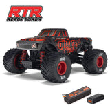 ARRMA 1/16 QUAKE GROM 4X4 RTR Brushed Monster Truck inkl. Akku & Ladegerät Rot