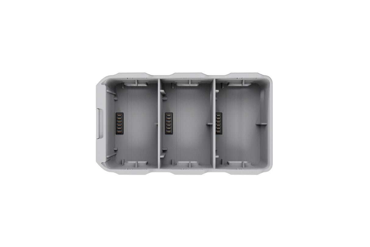 DJI Lito X1 Zweiwege Ladestation – 3 Akkus parallel laden Innenansicht Akkuschacht