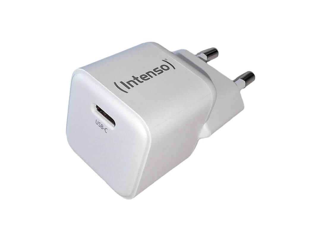 Intenso Netzteil Power Adapter W30C GaN, Anschluss: 1x USB-C Output: max. 30 Watt, GaN-Technologie, Weiß