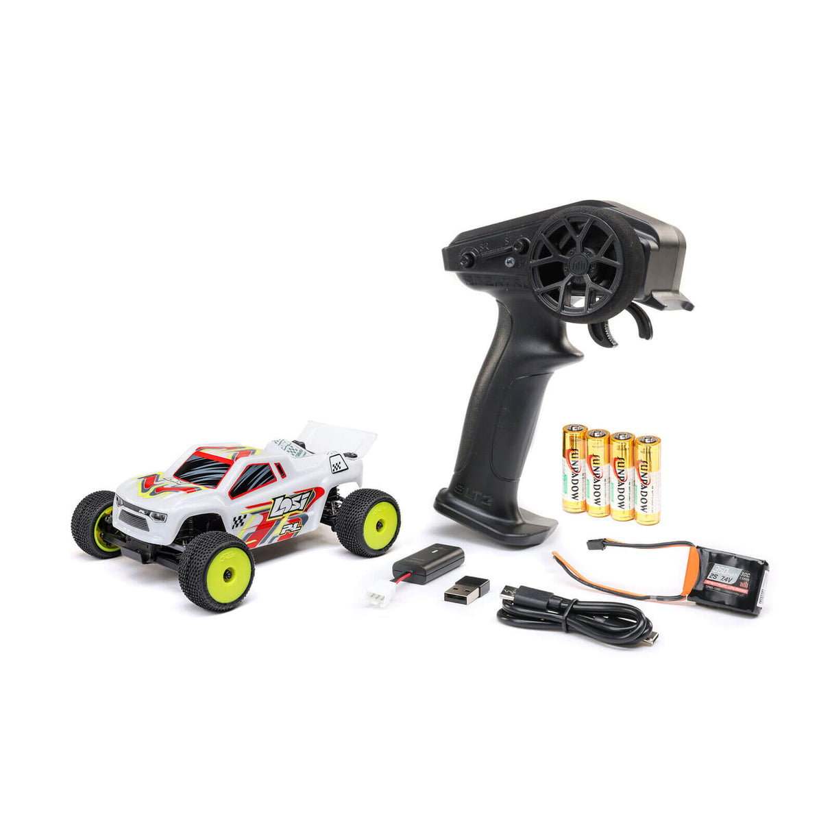 Losi 1/28 Micro-T 2S 2WD RTR Stadium Truck inkl. Akku & Ladegerät Weiß