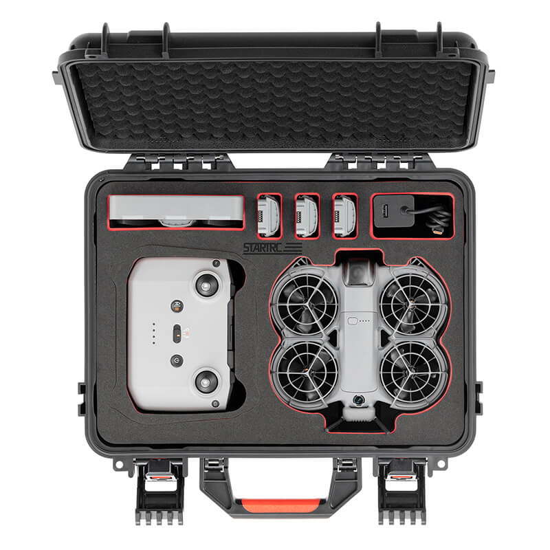 STARTRC DJI Neo 2 Hartschalenkoffer Inlay Innenansicht gefüllt mit RC-N3 Fernsteuerung