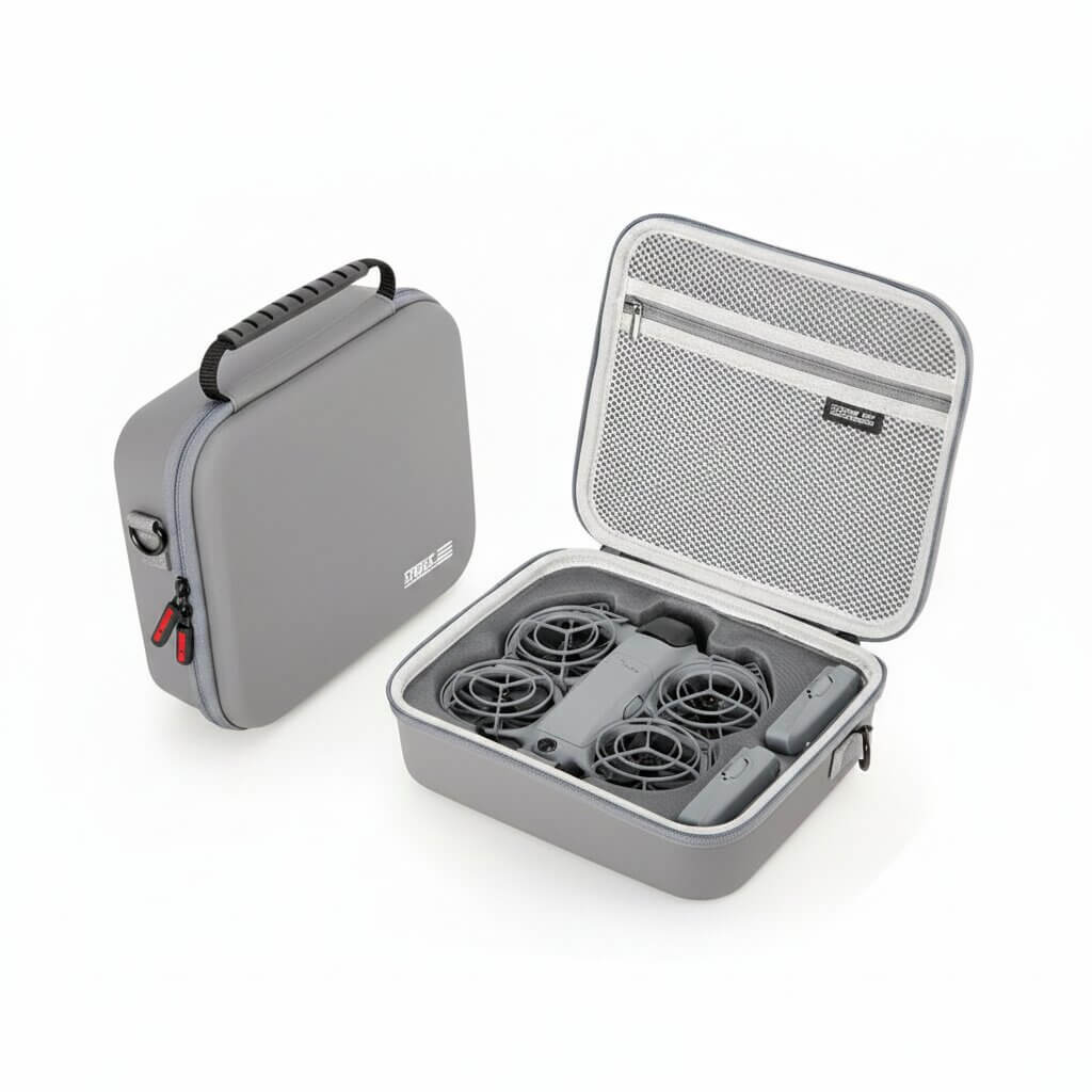 STARTRC DJI Neo 2 Koffer (Nur Drohne) Titelbild Koffer Außen- und Innenansicht