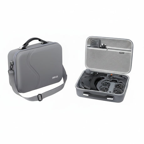 STARTRC DJI Neo 2 Motion Fly More Combo Koffer Titelbild Koffer Außenansicht und Innenansicht gefüllt