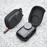 STARTRC Schutztasche DJI Osmo Action 6 – PU-Hülle mit Karabiner Titelbild Ansicht Außen und Innen mit Kamera