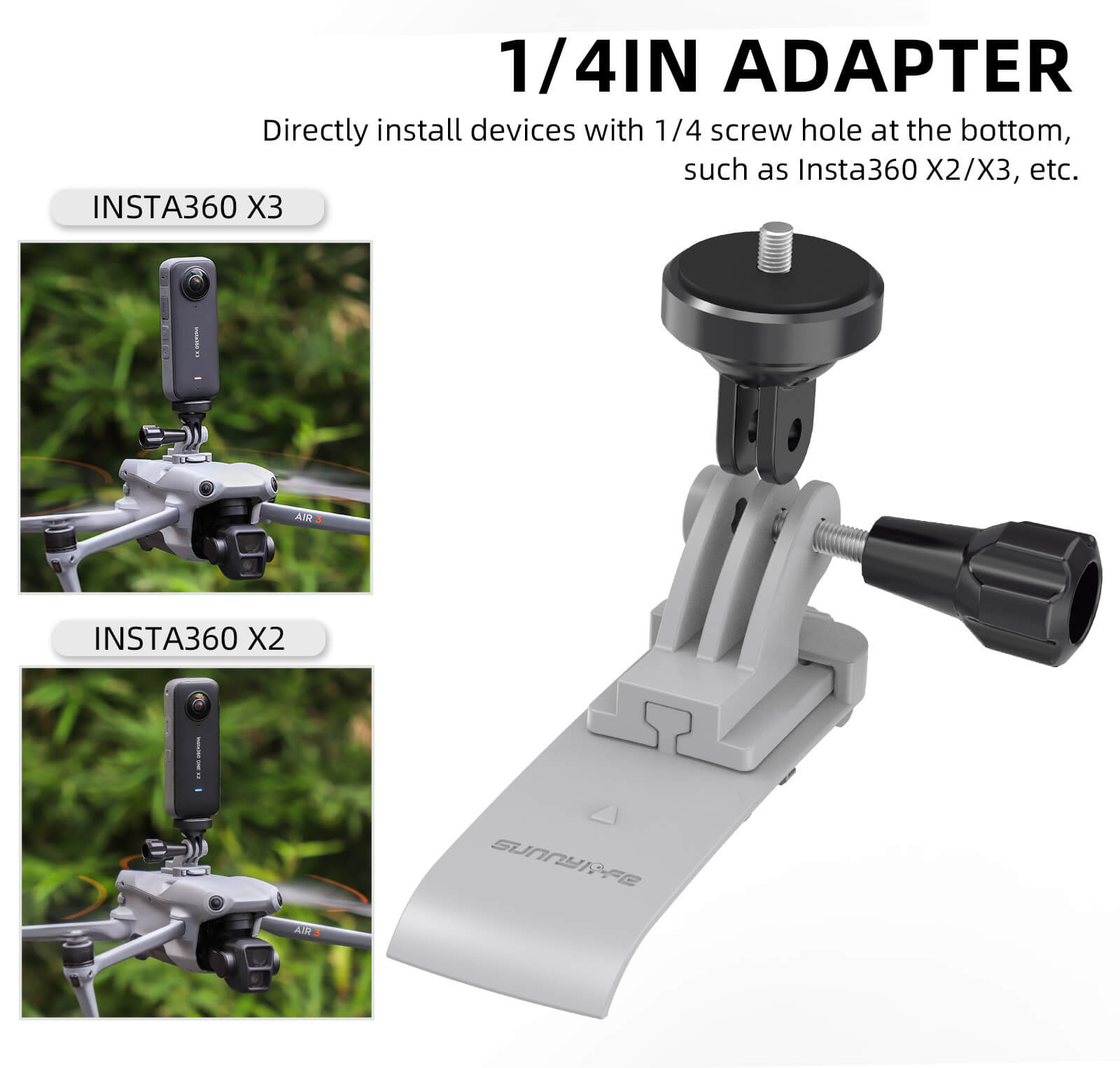 SunnyLIFE DJI Air 3 Action Kamera Halterung