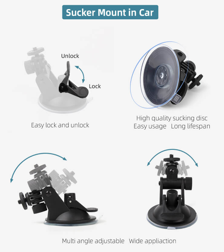 SunnyLIFE Action Kamera Auto Saugnapf Halterung