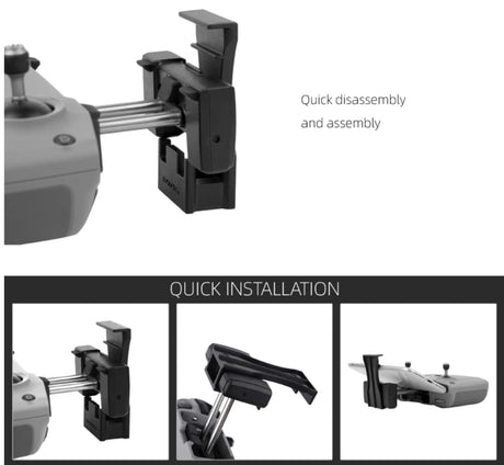 SunnyLIFE Handyhalterung DJI RC-N Fernsteuerung (bis 12 cm) Installation