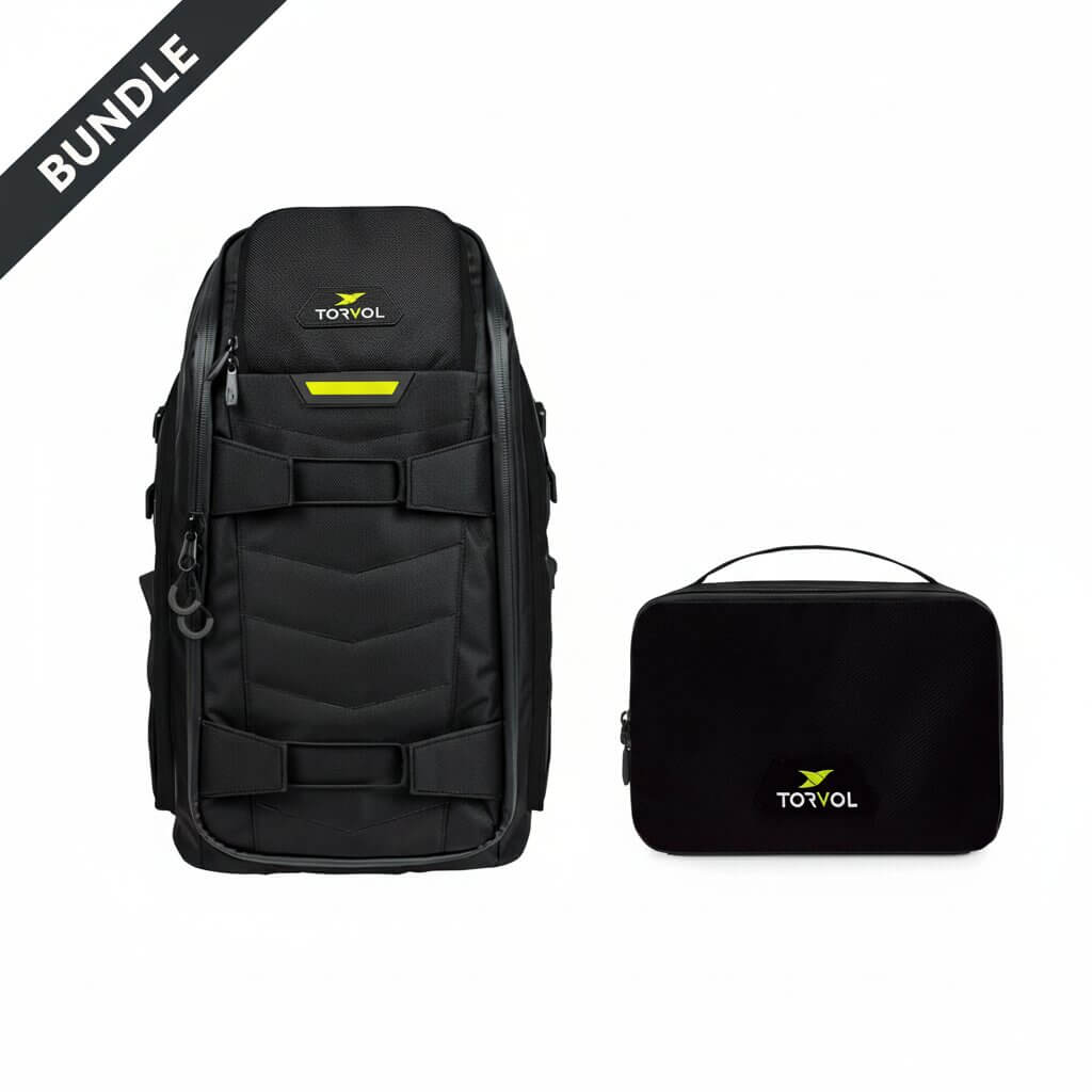 Torvol Quad Pitstop Backpack Pro V2 Stealth Edition Safe Pouch Bundle