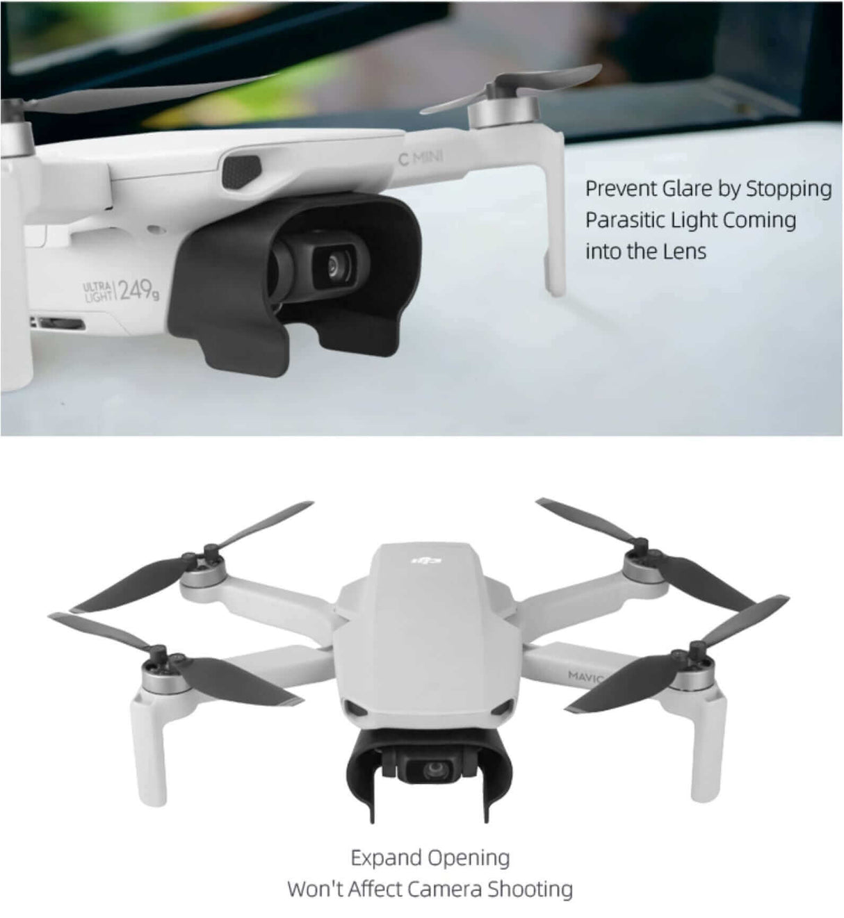SunnyLIFE DJI Mini 2 (SE) Mini SE Mavic Mini Kamera Streulichtblende