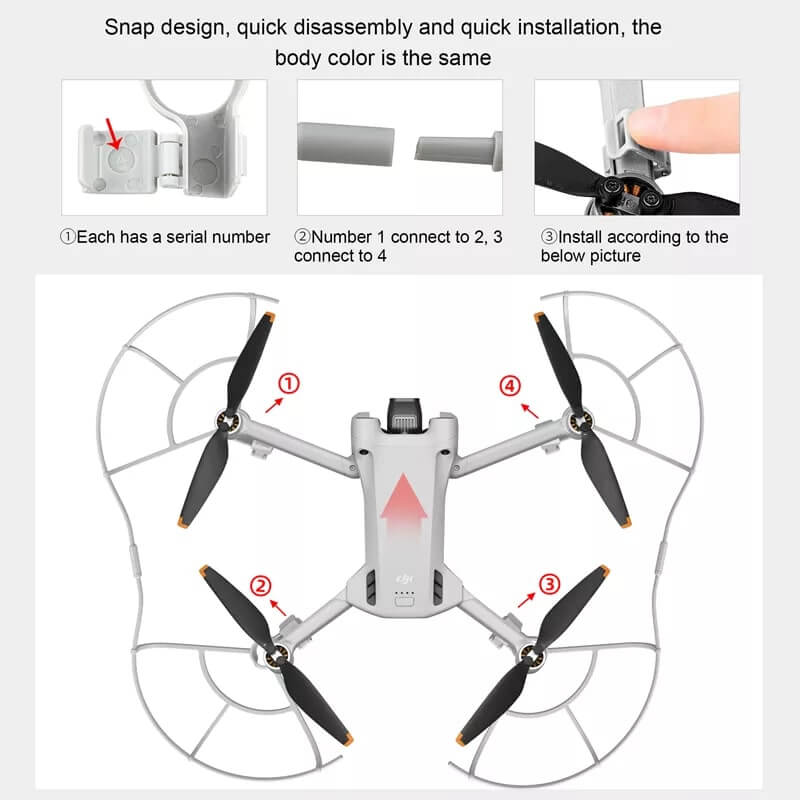 Protections Hélices Anti-Collision pour drone DJI Mini 4 Pro - Maison Du  Drone