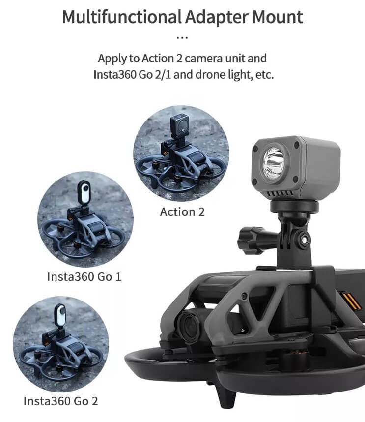 Pour DJI Avata pour Support pour GoPro Caméra d'Action, Support de