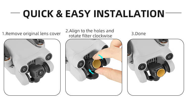 SunnyLIFE DJI Mini 3 (Pro) Filter Set ND4/PL ND8/PL ND16/PL ND32/PL