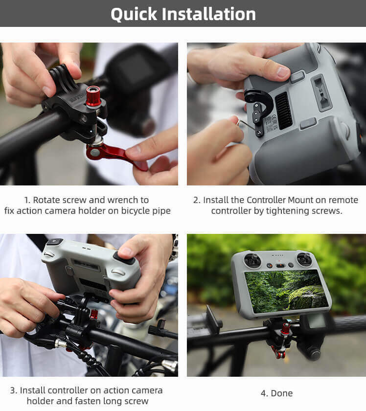 Support Guidon Vélo pour Caméra Sport DJI Osmo Action GoPro Insta360 -  Maison Du Drone