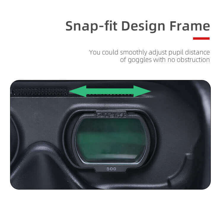 SunnyLIFE DJI FPV Goggles V1 V2 & Avata Smart Combo Korrigerende linser -1.0D til -5.0D (nærsynethed)