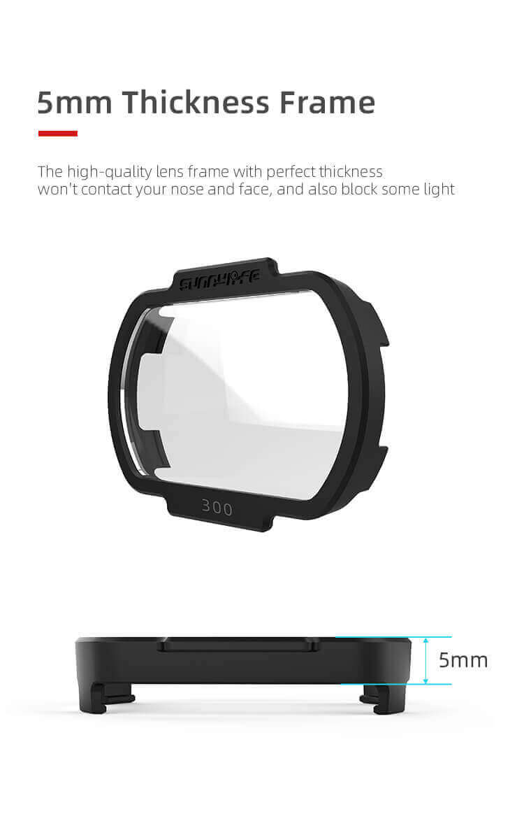 SunnyLIFE DJI FPV Goggles V1 V2 & Avata Smart Combo Korrekturlinsen -1.0D bis -5.0D (Kurzsichtigkeit)