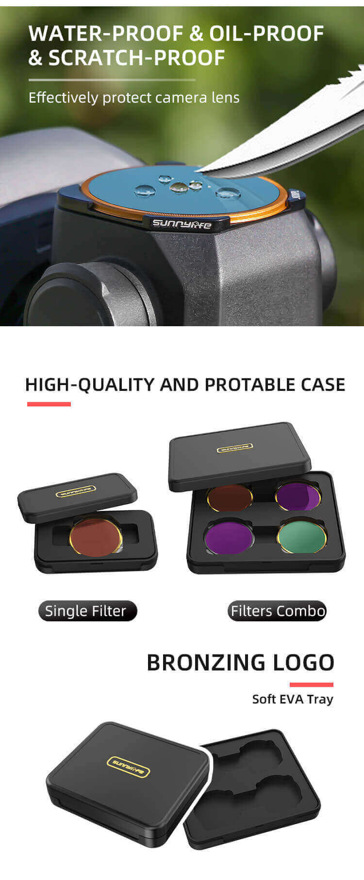 SunnyLIFE DJI Mavic 3 ND Filter Set ND4 ND8 ND16 ND32