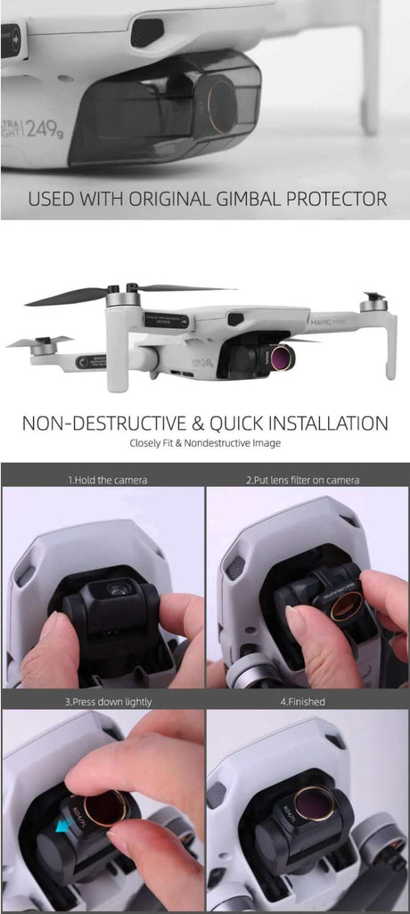 SunnyLIFE DJI Mavic Mini Mini 2 (SE) Mini SE Filter Set UV CPL ND4-ND32